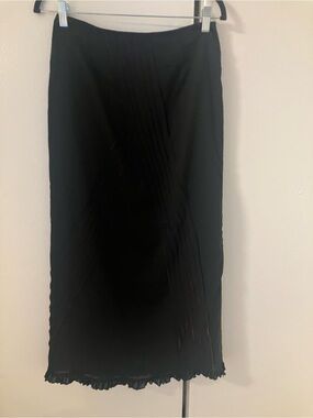 Nobu Nakano Japan Black Red Cotton Goth Street Maxi Long Skirt Womens Sz M.